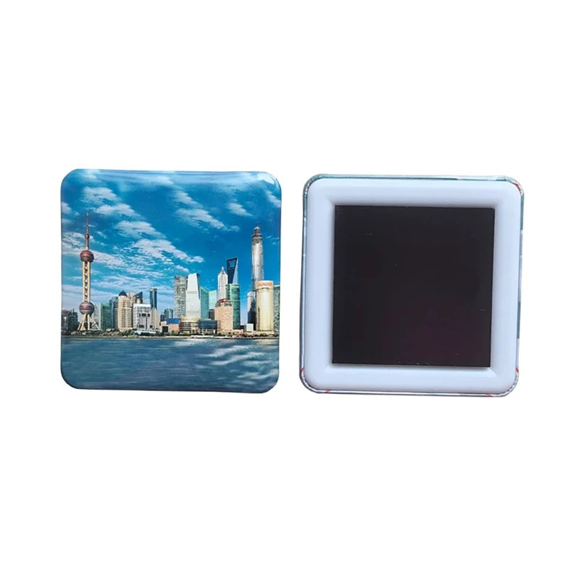 50x50mm Square Badge Press Machine - Rotating Manual for Refrigerator Magnets, Business Gifts, Home & Office Use