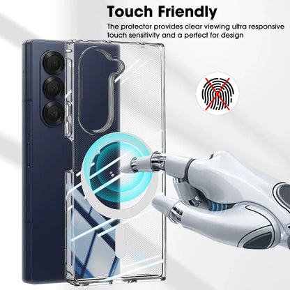 Clear Magnetic Shockproof Case for Samsung Galaxy Z Fold 6 – Magsafe Wireless Charging Compatible Cover