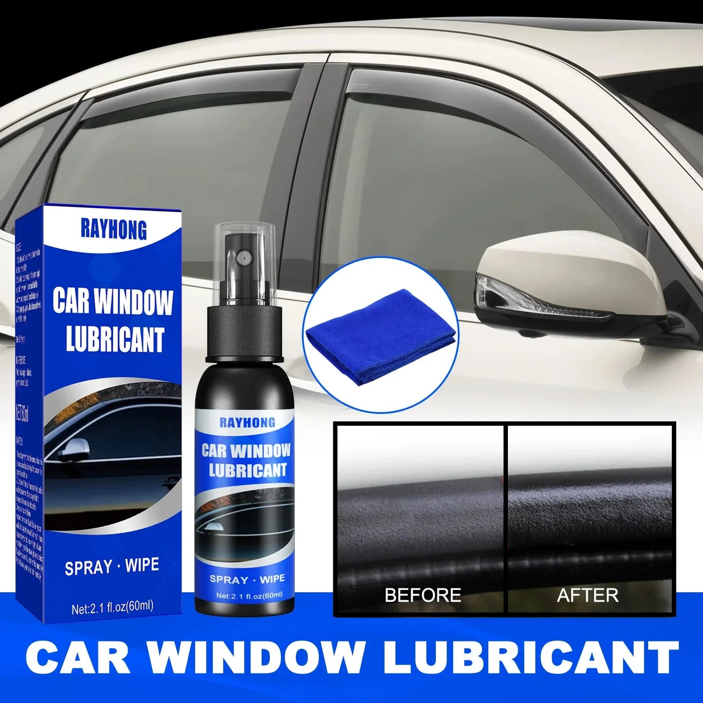 60ml Car Window & Door Rubber Lubricant | Softening Maintenance for Noise-Free Operation