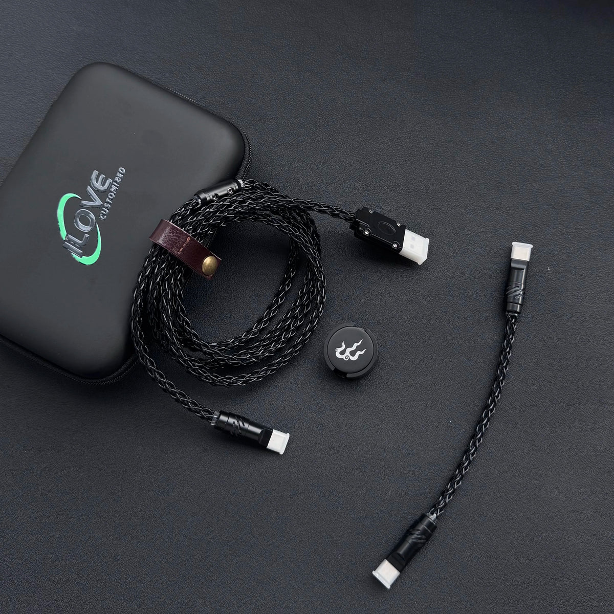 8K Gaming Keyboard USB-C Cable – Single-Crystal Copper Magnetic LED Cable for Esports Hubs and HMLAB Hubs