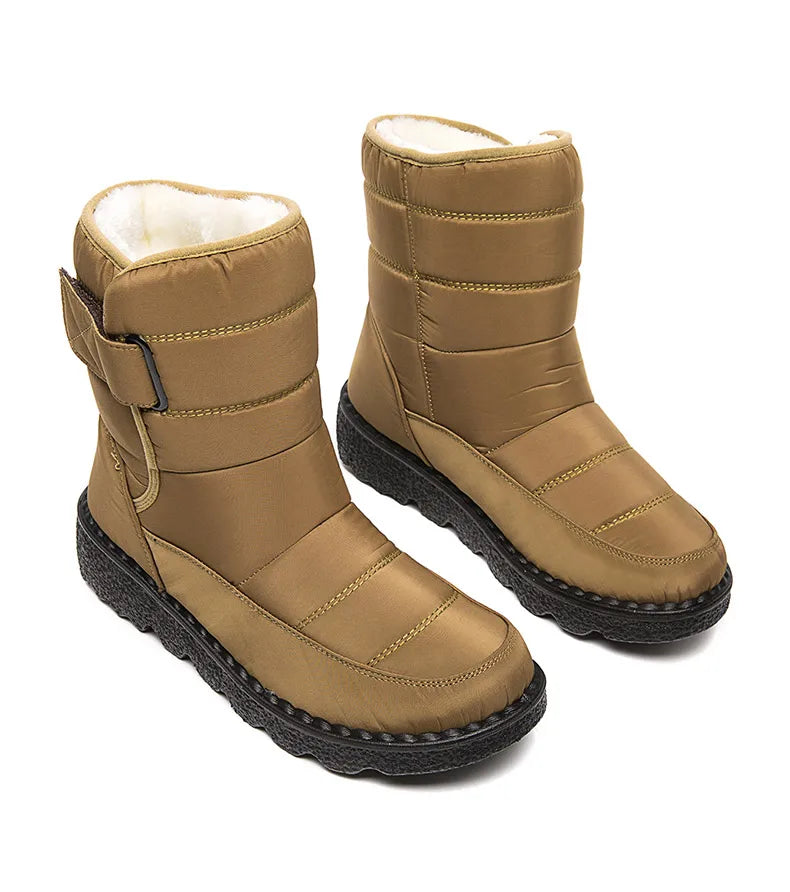 2024 Women's Winter Snow Boots – Waterproof, Warm Fur Ankle Boots in Korean Style