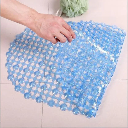 PVC Anti-Slip Bath Mat with Suction Cups – Soft Massage Shower Mat for Home Bathroom Safety