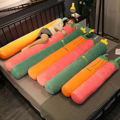 Cute Cylindrical Body Pillow – Soft Side Sleeping Pregnancy Pillow with Detachable Washable Cover, Long Cartoon Leg Gripper Pillow Gift