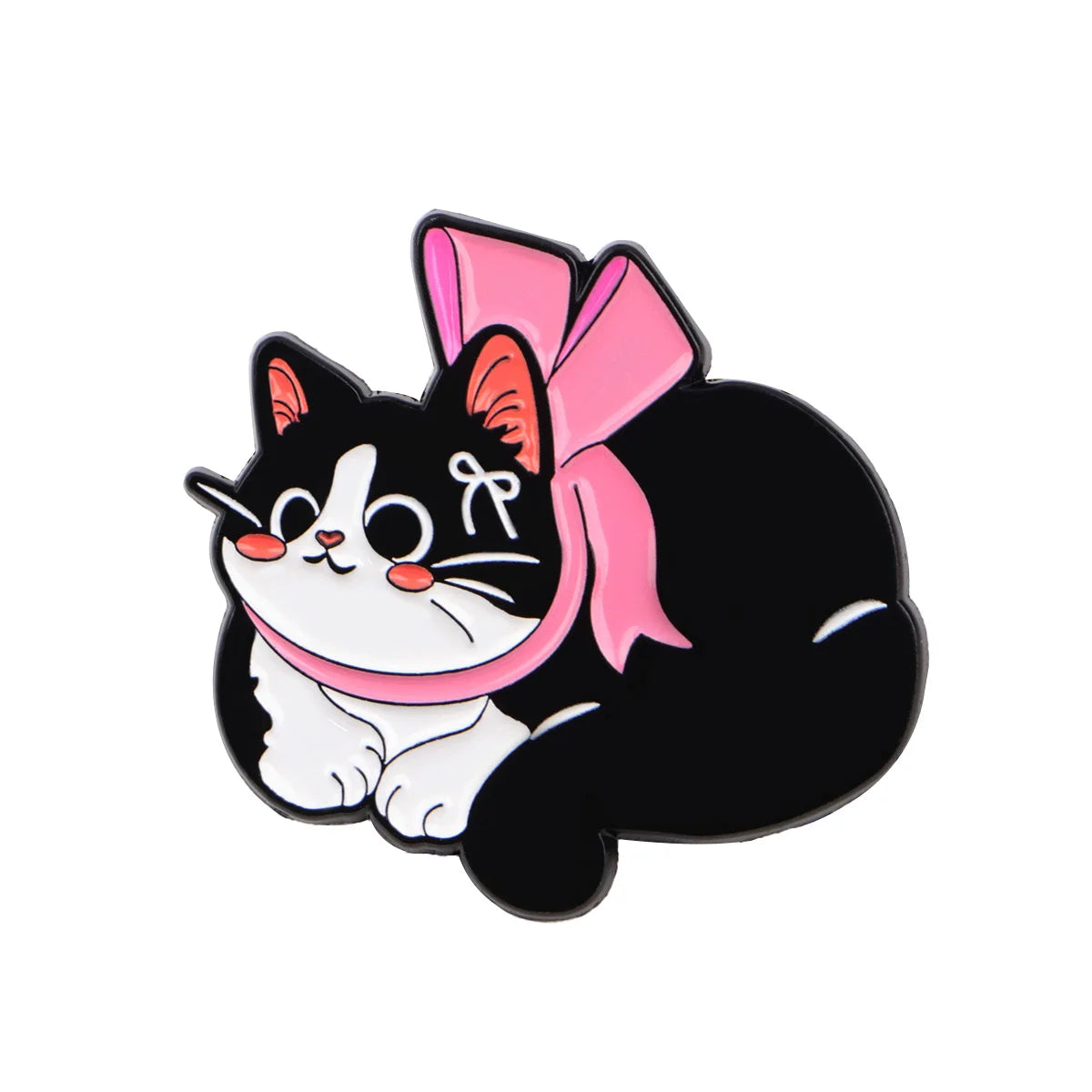 Cute Black Cat Enamel Pin – Animal Brooch Lapel Pin for Backpack, Clothing, Witch Jewelry & Halloween Gifts
