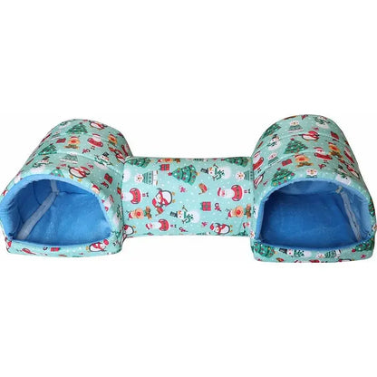 Small Pet Hideaway Tunnel - Cozy Hamster, Gerbil, Guinea Pig, and Ferret Sleeping Cave and Hideout Toy