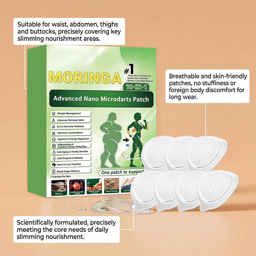 10-in-1 Moringa Microneedle Patches - Full-Body Daily Skin Care & Graceful Line Care Set