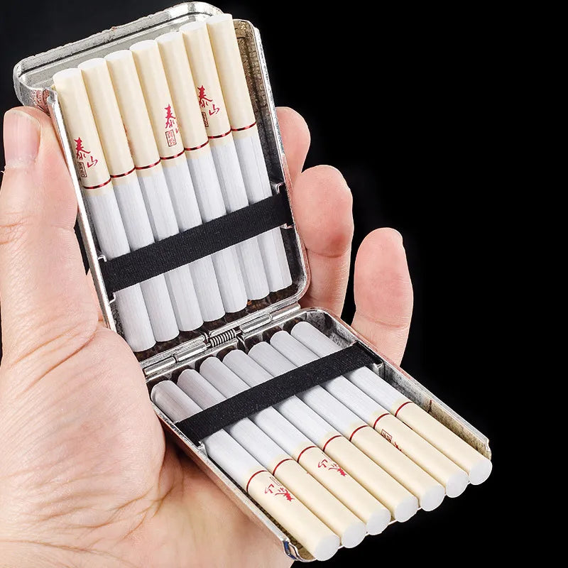 Retro Carved Cigarette Case - Luxury Metal Pocket Tobacco Storage Box for 14 Cigarettes, Smoking Accessory Holder
