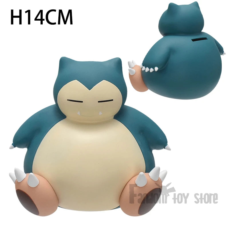 Pokemon Snorlax Money Box — Standing & Sitting Piggy Bank Figure, Cute Saving Pot for Kids Birthday Gift