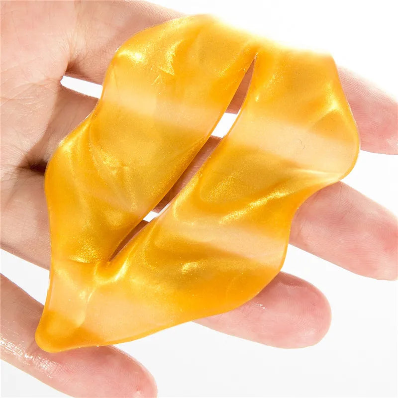 5PCS Crystal Collagen Lip Masks – Moisturizing & Plumping Pink Lip Patches for Nourishing Skincare