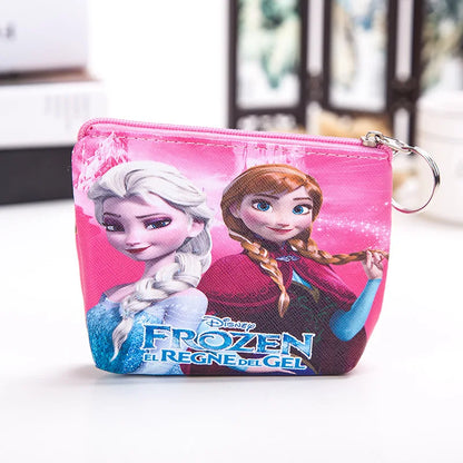 Disney Frozen Elsa & Sofia Coin Purse – Kawaii Princess Cartoon PU Wallet for Kids Gifts