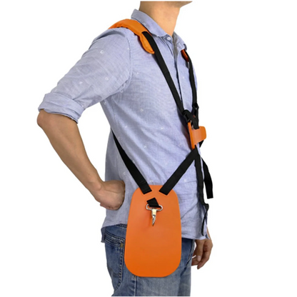 Strimmer Padded Belt - Comfortable Labor-Saving W Shape Double Shoulder Harness Strap for Brush Cutter Trimmer Garden Pruner