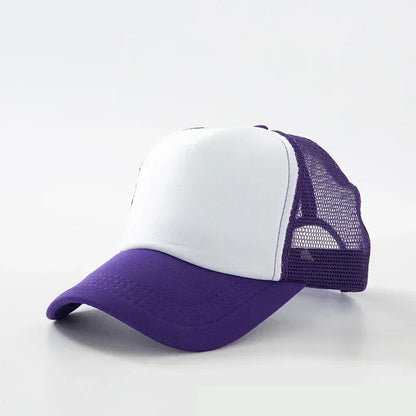 Custom Logo Trucker Hat - Adjustable Polyester Mesh Baseball Cap for Men & Women