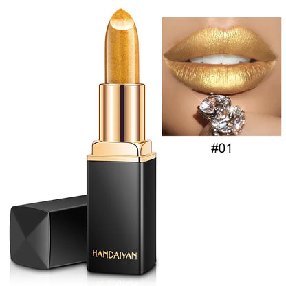 Handaiyan 9 Colors Lipstick – Glitter, Matte, Velvet, Nude, Shimmer, Sexy Red, Long-Lasting, Waterproof Professional Makeup
