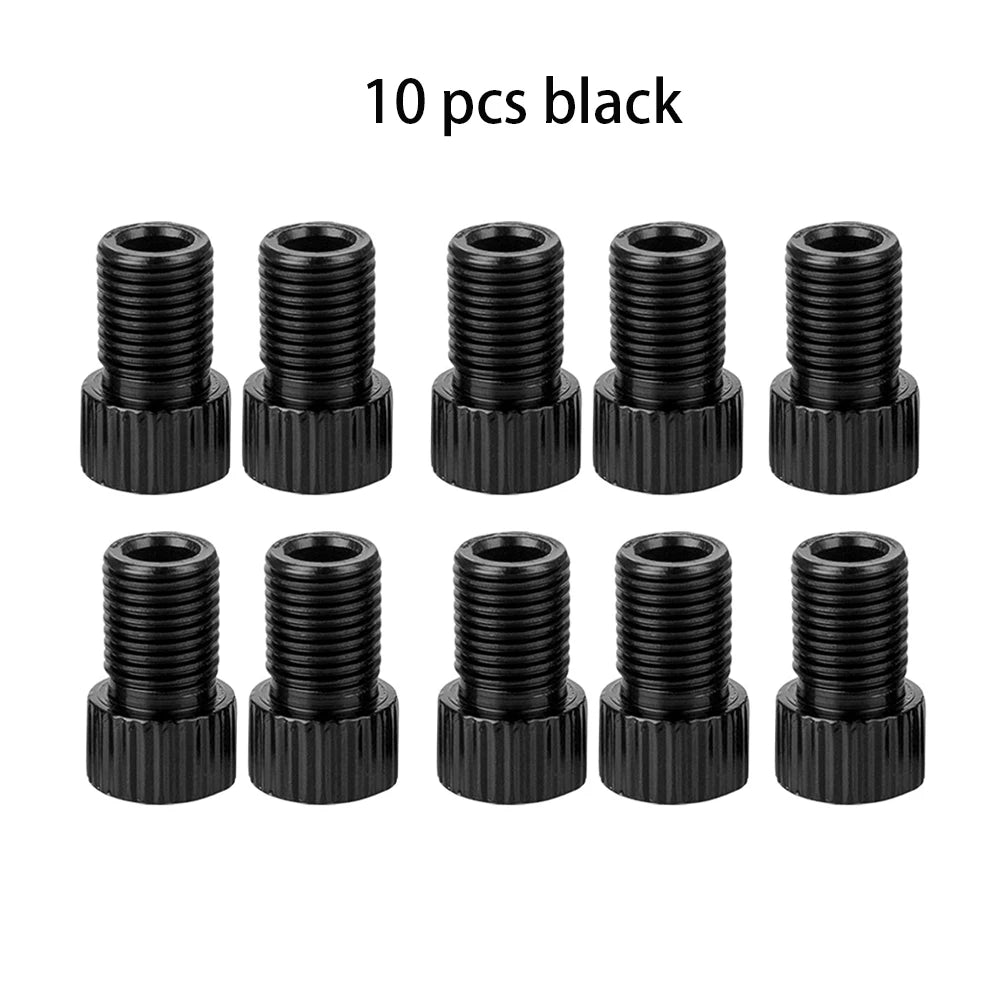 10-Color Aluminum Bicycle Valve Adapter – PRESTA to SCHRADER Converter for Bikes & Cars