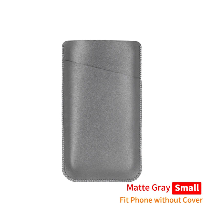 Universal PU Leather Phone Bag - Protective Pocket Wallet Pouch for iPhone 14–17 Pro Max Plus and Samsung Note 20 S21