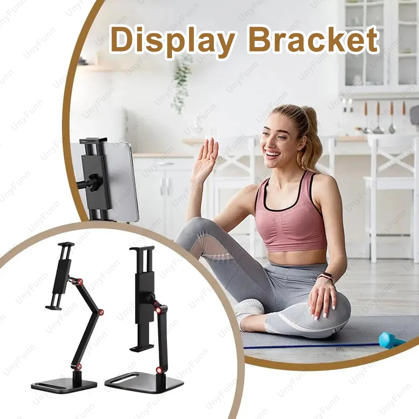 Portable Adjustable Monitor Clamp Stand – Expandable Laptop & Gaming Screen Mount for Vertical Display & Phone Support