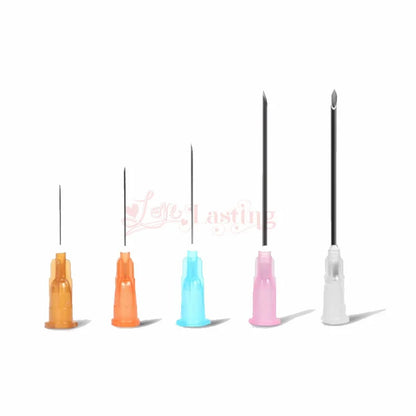 25pcs Disposable Sharp Needles (18G 25G 27G 30G 31G 32G 34G) - Sterile Stainless Steel for Hyaluronic Acid & Tattoo Use