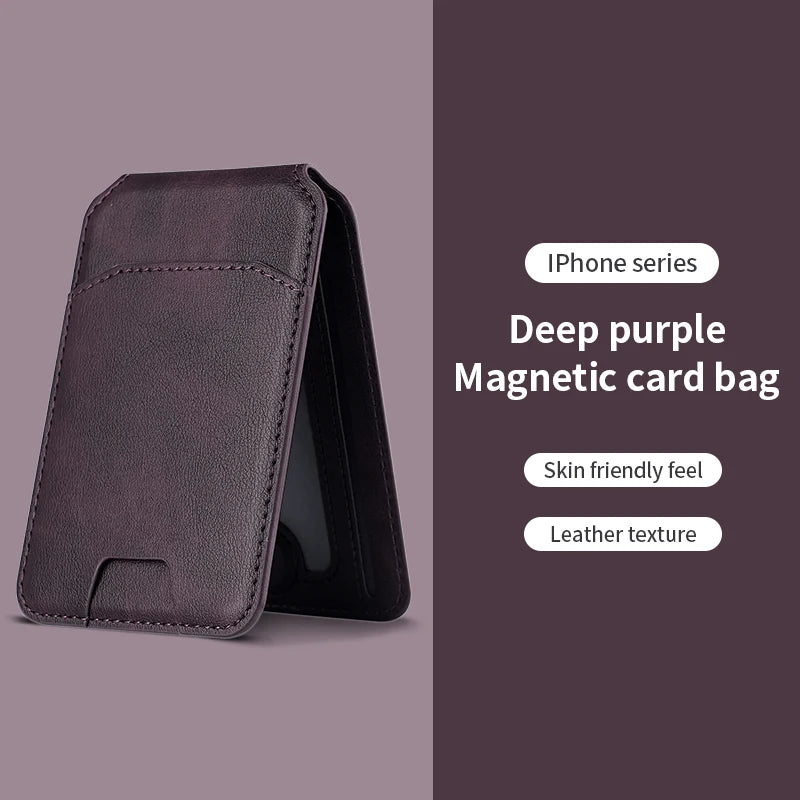 Luxury MagSafe Leather Wallet Case – Magnetic Card Holder for iPhone 16, 15, 14, 13, 12 Pro Max