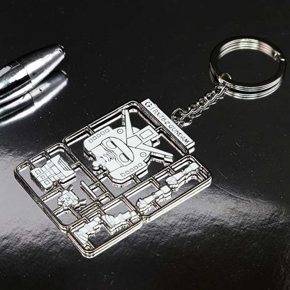GUNDAM Metal Keychain - Glow-in-the-Dark Anime Pendant for Backpacks and Kids' Gifts