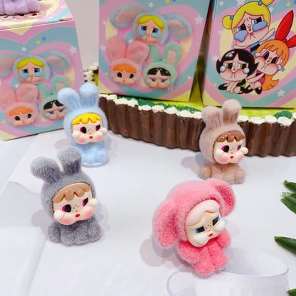 12pcs Mini Labubu V1 & V2 “Have A Sit” Figures – Cute Flocking Doll Collection & Decor Accessories