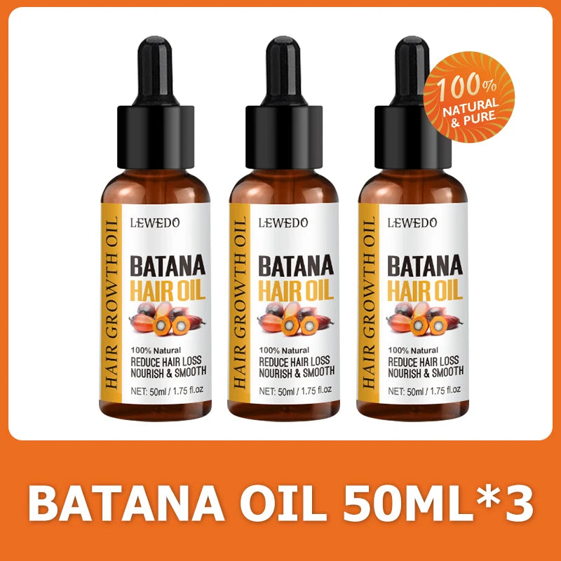Lewedo Naturals Batana Oil - Pure Hair Care Treatment for Men & Women Nourishing Shiny Hair & Scalp Support