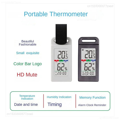 Mini LCD Thermometer & Hygrometer - Portable Temperature & Humidity Meter for Camping, Hiking, Vehicle & Indoor Use