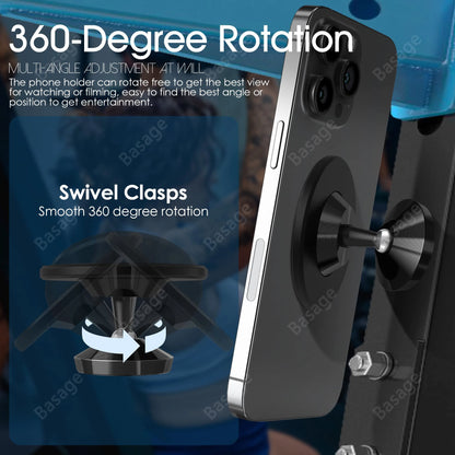 Gym Mate Magnetic Phone Mount – Double-Sided Suction Holder for MagSafe, Hands-Free Video Shooting While Working Out