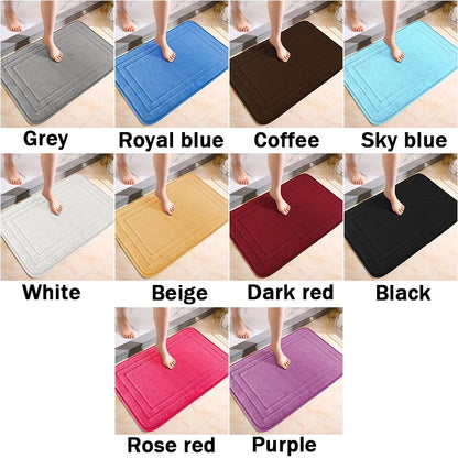 Non-Slip Bathroom Mat - Soft, Comfortable Absorbent Floor Carpet, Machine Washable & Quick-Dry Shower Room Doormat