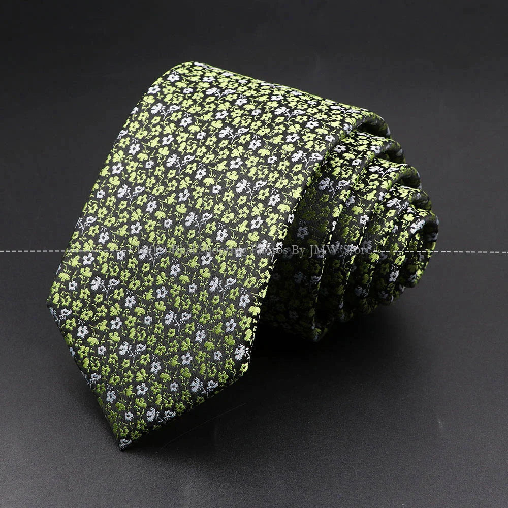 Men’s Wedding Floral Necktie - Wave Fireworks Meteor Flower Design Tie for Groom, Business & Formal Accessories Gift