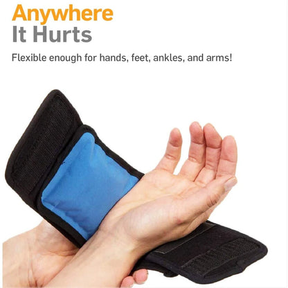 Small Reusable Gel Ice Pack — Cold Therapy Wrap for Hand, Wrist, Elbow & Foot Pain Relief