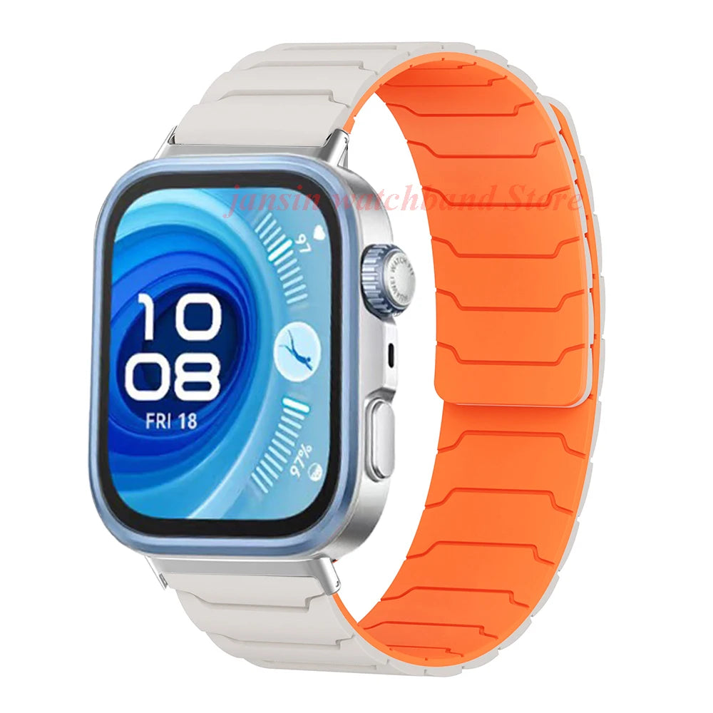 Magnetic Loop Strap for Huawei Watch – Silicone Sports Band for Fit3, Fit4 & Fit4 Pro Replacement Bracelet