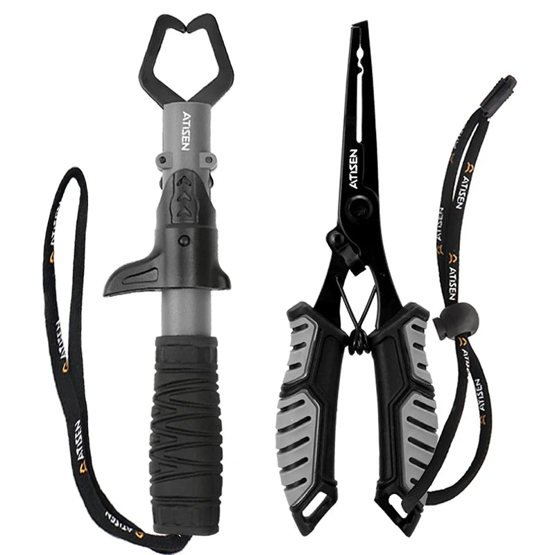 Stainless Steel Fishing Gripper - Professional Fish Lip Grabber Clip for Secure Fish Handling & Tackle