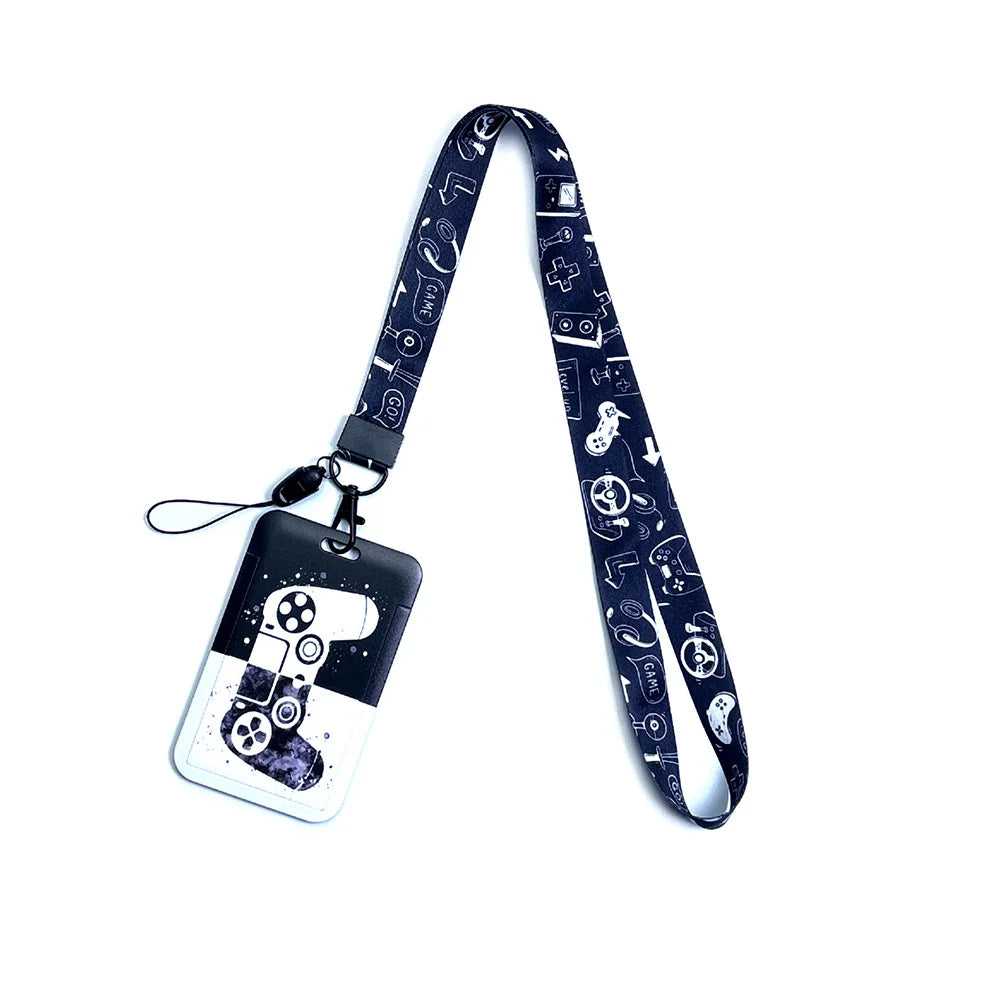 Gamer Card Holder Neck Strap Lanyard – Key, ID & Phone Badge Holder with Cool Hanging Rope