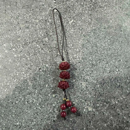 Chinese Style Phone Lanyard - Retro Tassel Anti-Lost Strap with Keychain & Bag Charm