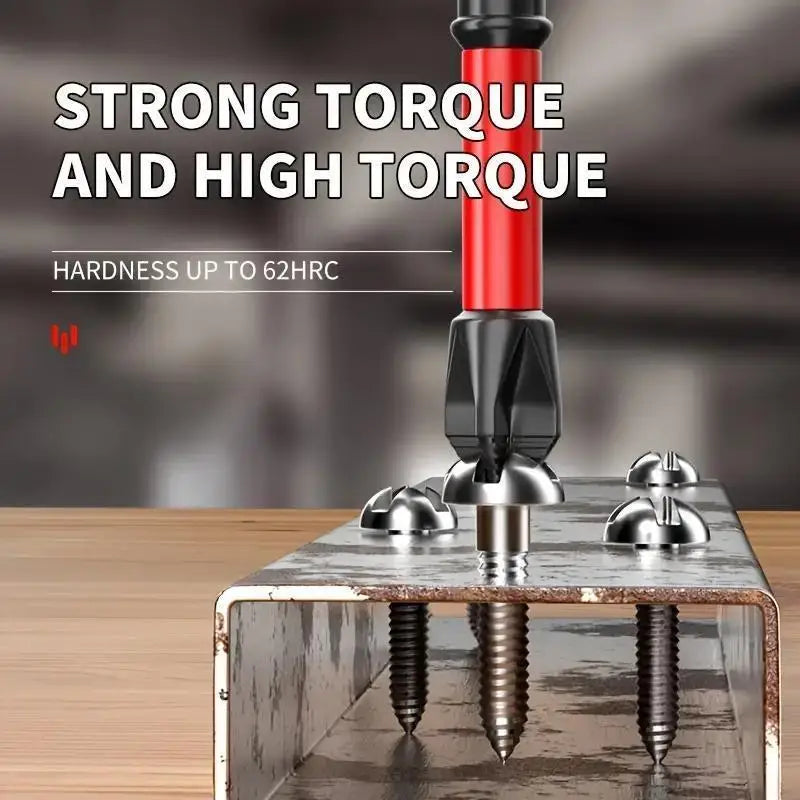 Magnetic Non-Slip Drill Bit Set 3/6/12 Pcs – S2 Steel Crosshead Impact Driver Bits for Electric & Hand Screwdrivers