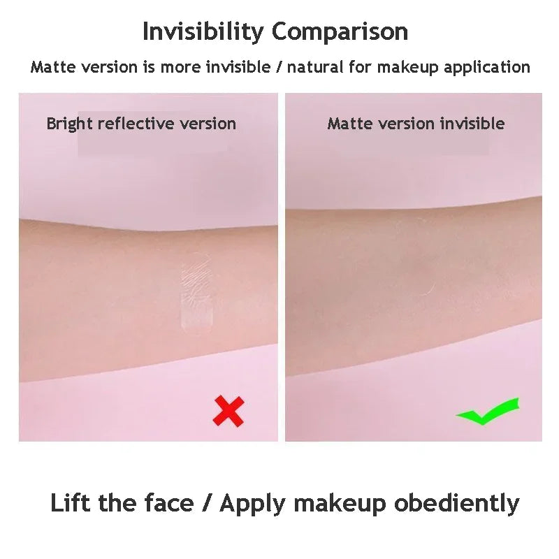 V-Lift Face Tape 10-30 Sheets - Invisible Breathable Makeup Adhesive for Facial Lifting & Chin Contouring