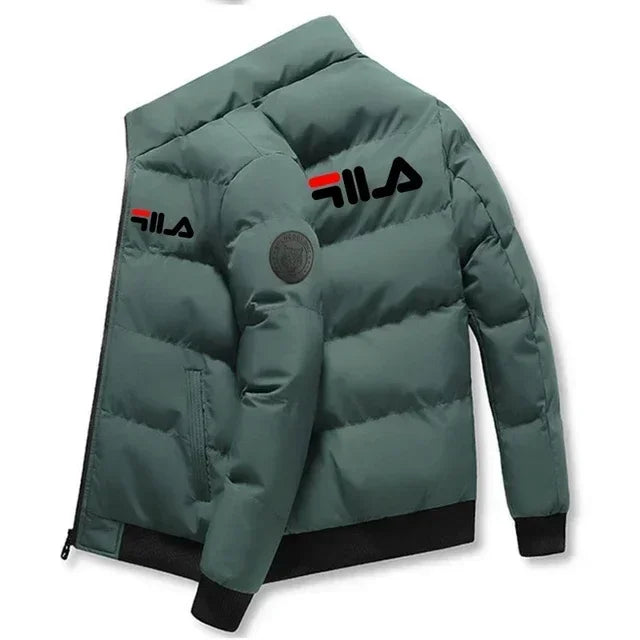 Men's Autumn Winter Short Jacket - Lightweight Cotton-Padded Stand Collar Zipper Coat for Outdoor Casual Wear
