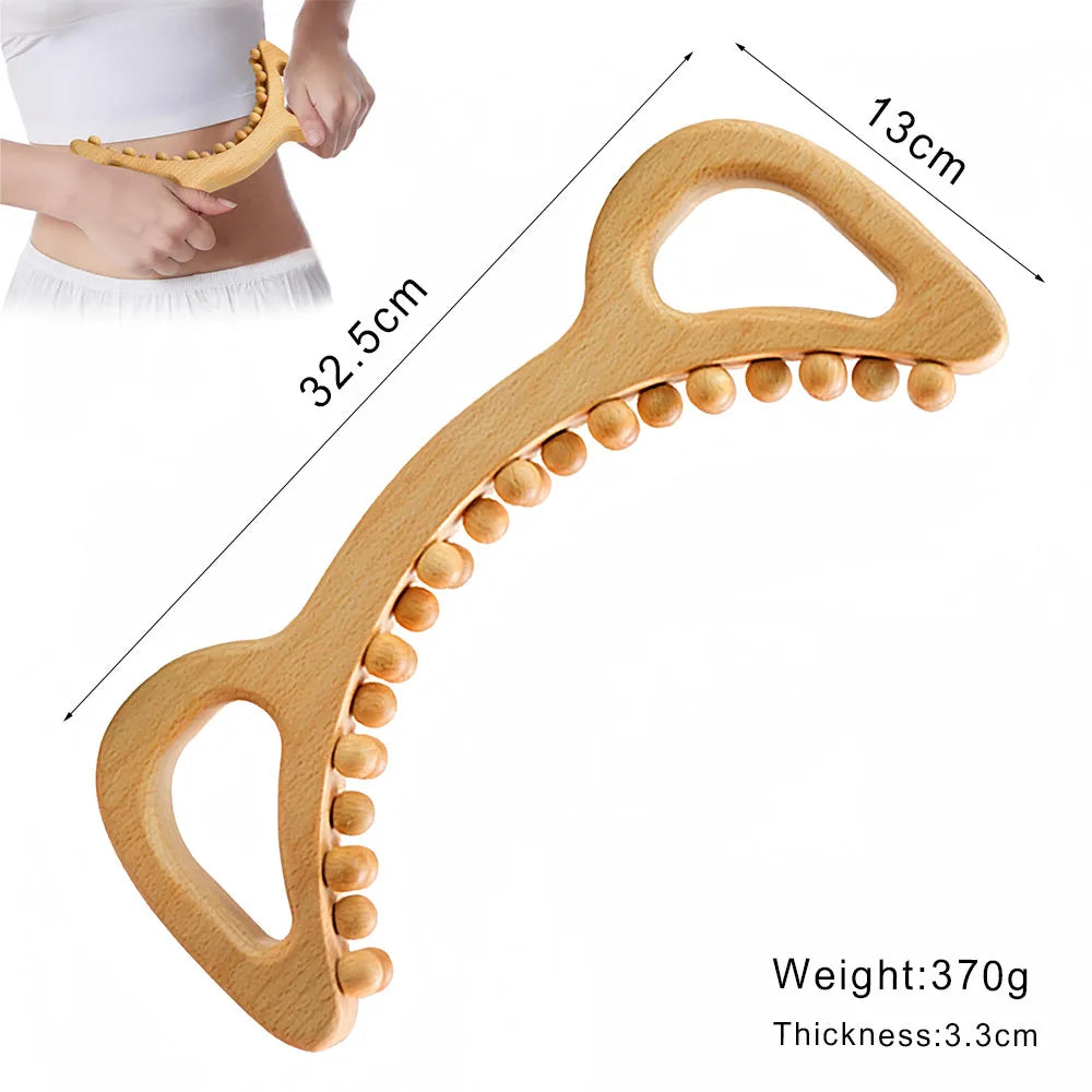 Wooden Lymphatic Drainage & Anti-Cellulite Massage Tools – Gua Sha for Body Shaping & Sore Muscle Relief