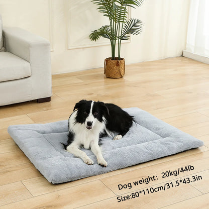Soft Long Plush Dog & Cat Bed – Cozy Pet House Cushion Basket Sleeping Sofa