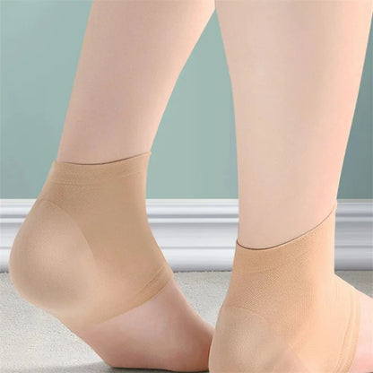 1/3/5 Pairs Silicone Heel Protectors – Anti-Crack Moisturizing Socks for Foot Pain Relief, Unisex, Black