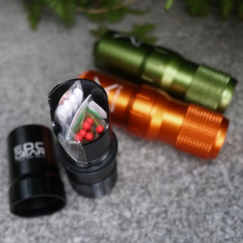 Capsule EDC Waterproof Box – Survival Pill & Match Case, Seal Trunk Container for Hike Storage and Protection
