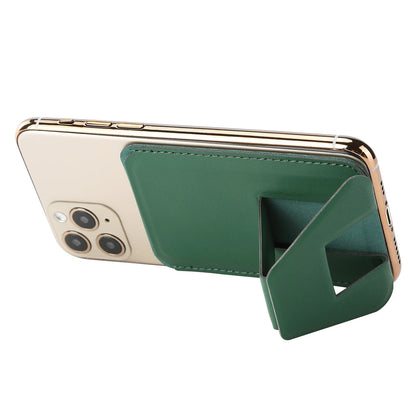 Phone Wallet Stick-On Card Holder – 3M Adhesive Credit Card Slot with Folding Kickstand for Phone Case