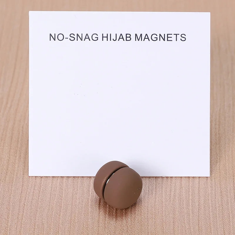 WLP Magnetic Hijab Clips - Solid Color Round Strong Magnet Pins for Silk Scarves Shawls Turban Accessories
