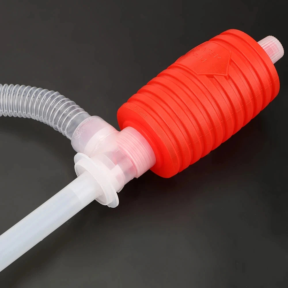 Manual Fuel Pump for Car & Truck - Gasoline, Diesel Transfer Siphon Pump with Funnel & Suction Cup