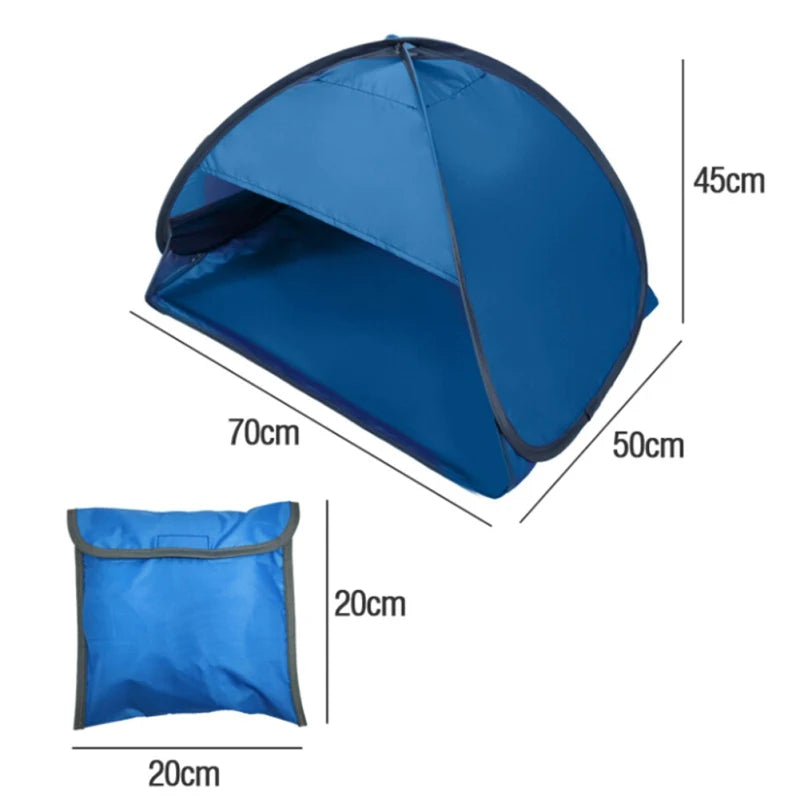 Beach Headrest Sunshade Tent – UV-Protecting Sunshelter, Automatic Open, Portable Outdoor Sunshade for Adults & Kids Camping