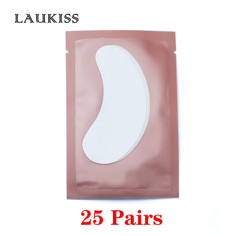 25/50/100 Pairs Hydrogel Eye Patches | Lint-Free Under Eyelash Pads for False Eyelash Application | LAUKISS Paper Stickers