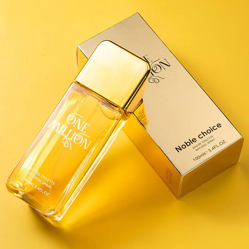 Hot Million Gold Perfume for Men & Women, Seductive Leather Notes, 100ml Valentine's Day Gift