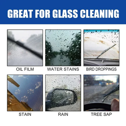 Motorcycle & Car Glass Oil Film Remover – Windshield Polishing Compound for Crystal Clear Window Cleaning & Auto Detailing