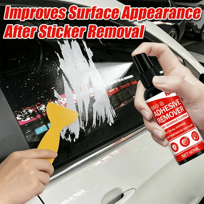 KJM Glue Remover Spray - Fast Adhesive Residue Cleaner for Wall Hooks, Double-Sided Tape, Car Decals, and Stickers