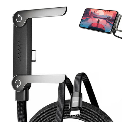 Foldable Charging Cable - 240W Fast Charging Cable with Integrated Phone Stand